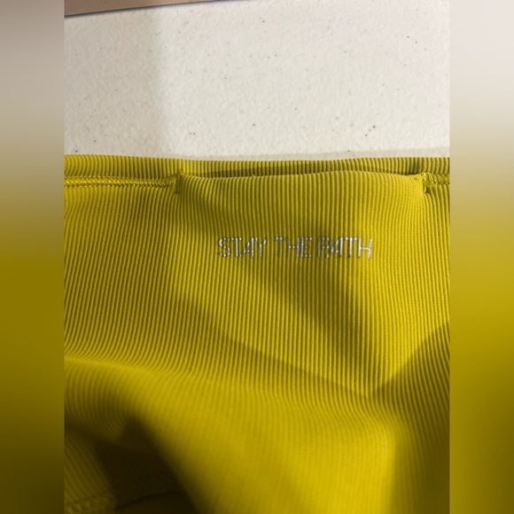 CALIA Stay The Path Leggings Ribbed Yellow, Green Women’s XL Tummy Control - Picture 6 of 9